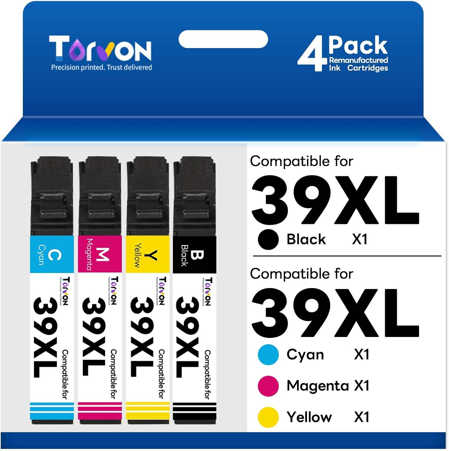 LC432XL High-Yield Remanufactured Ink Cartridges 4 Pack for Brother LC432 LC-432 LC432XL Compatible with MFC-J5340DW MFC-J5740DW MFC-J6540DW MFC-J6740DW MFC-J6940DW Printer (4 Pack B/C/M/Y)