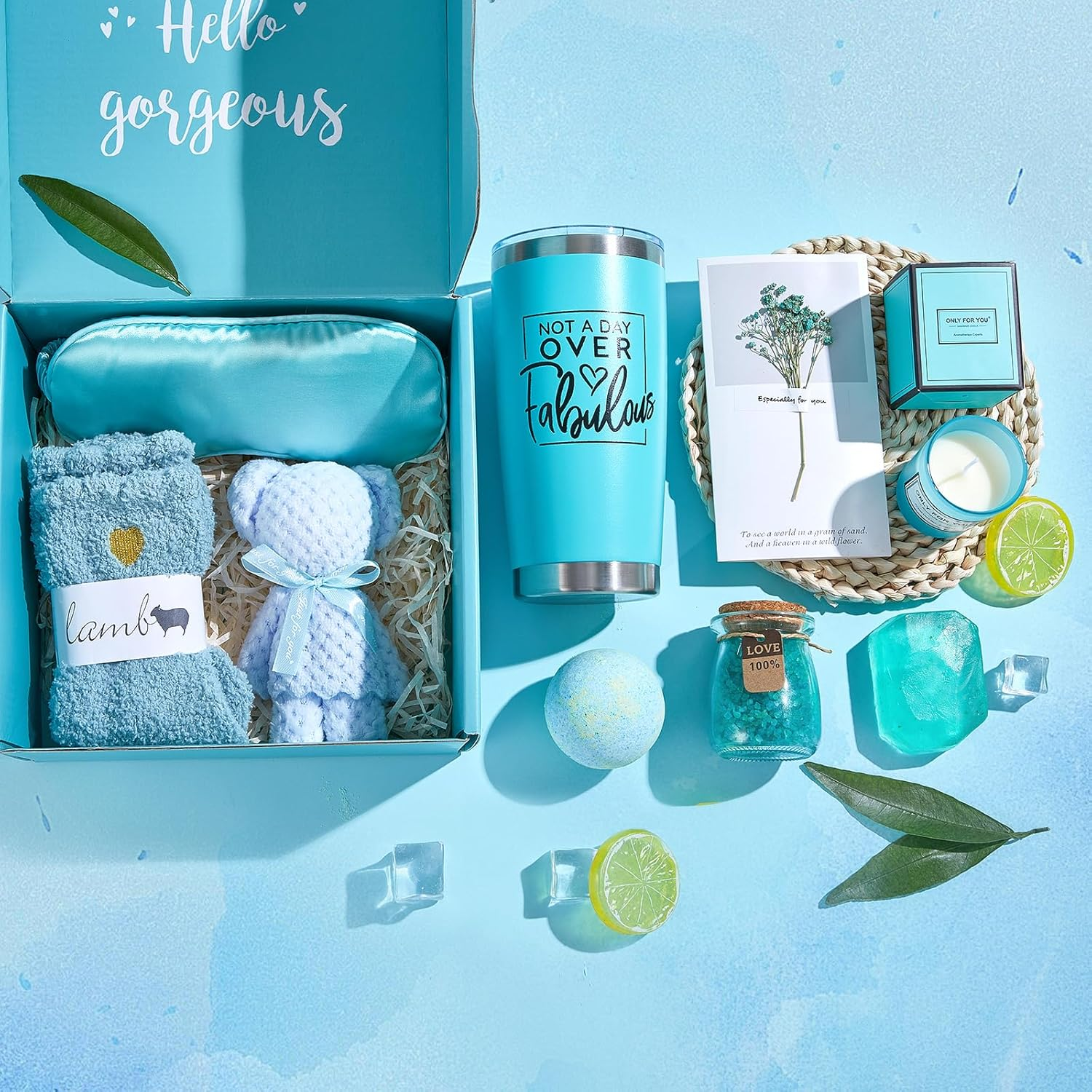 Birthday Gifts for Women &ndash; Ocean-Inspired Self Care Package, Thoughtful Gift Basket for Women, Relaxing Get Well Soon Gift for Her, Mom, Sister, Wife image number 3