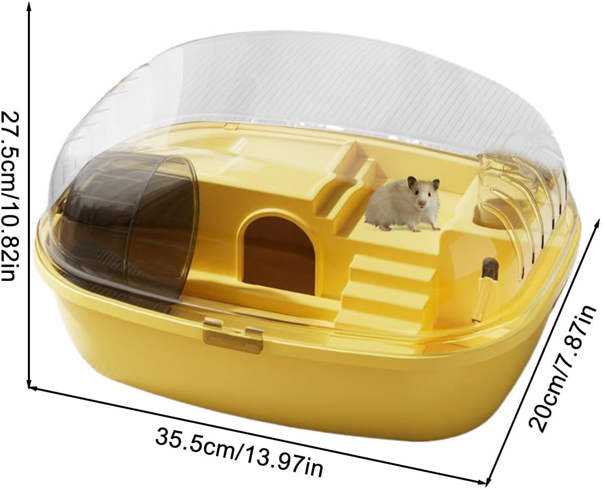 Jaula for Jerb - Hamster Cage | Interactive and Fun Transparent Acrylic Cage, Small Animal Habitats for Hamsters, Jerb and Mice, Including Water Bottle, Training Wheel image number 6