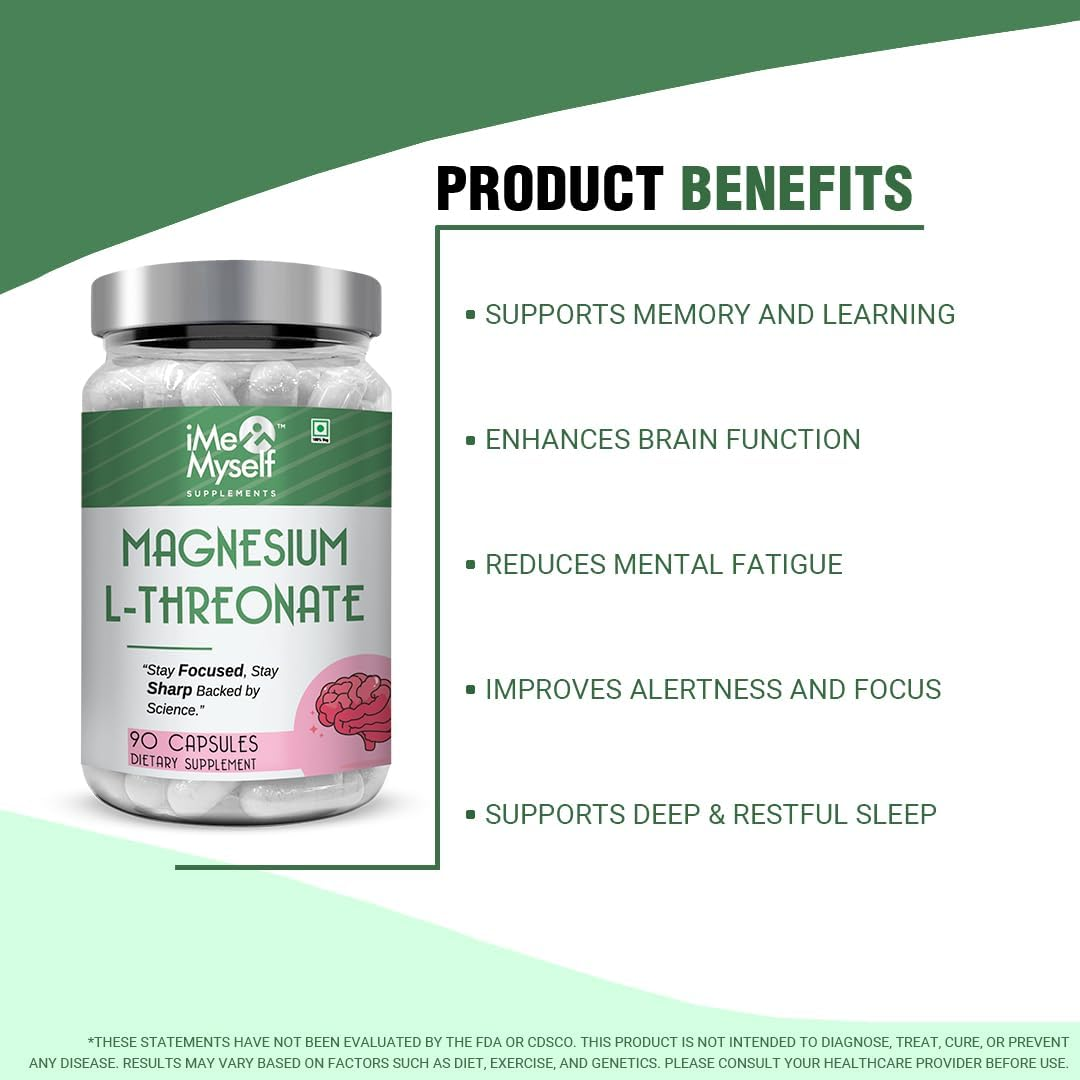 Imemyself Magnesium L- Threonate Capsules - 90 Caps image number 4