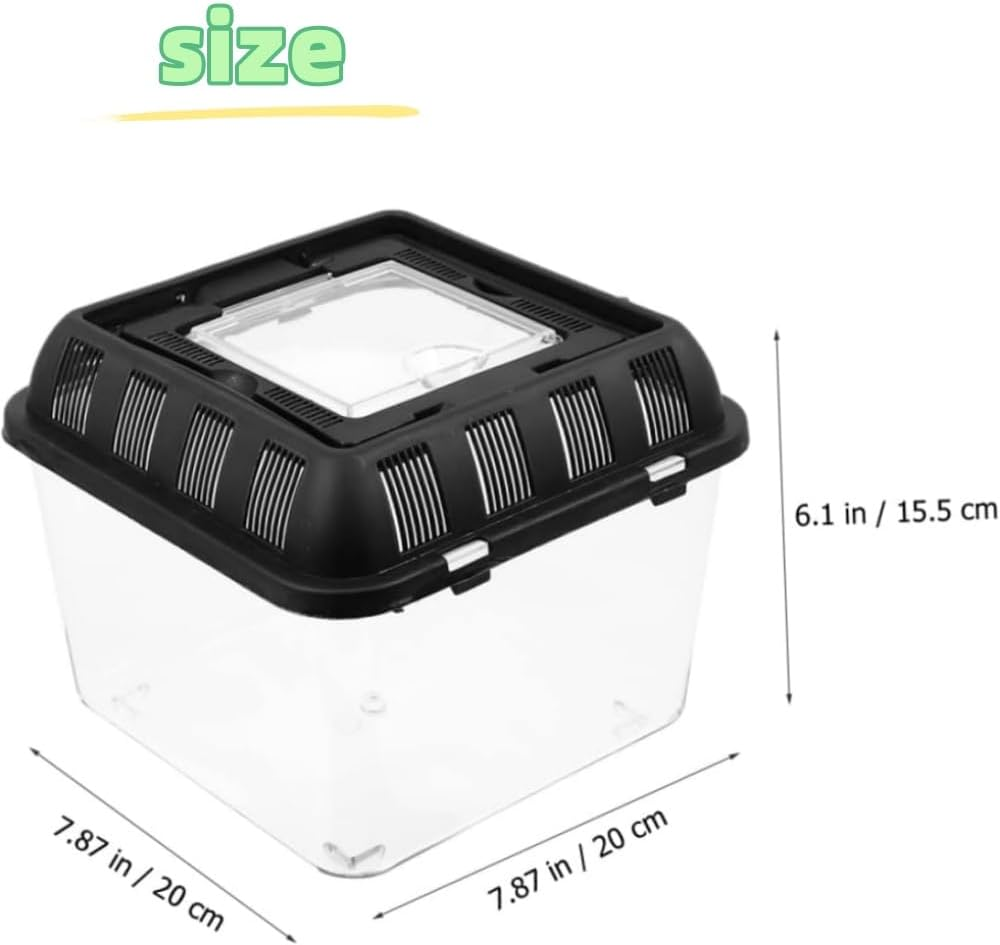 HIDOSNG 1 Box Small Pet Breeding Box Animal Spider Enclosure Turtle Tank Aquarium Hermit Crab Mini Home Turtle Habitat Container Tortoise Breeding Tank image number 1