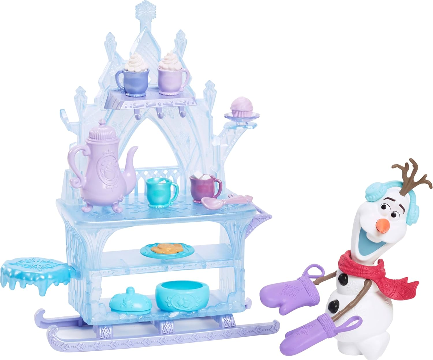 Mattel Disney Frozen Olaf Doll & Accessories, Treat Sled Playset with Olaf Doll, Treat Cart, Food & More Inspired by Frozen: Winter Festival image number 4