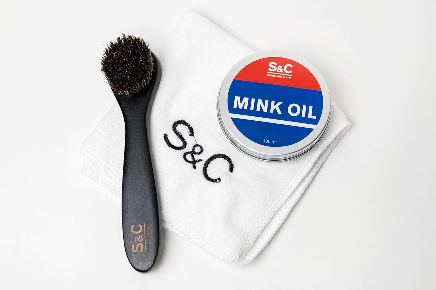 Stone and Clark Mink Oil for Leather Boots, 3.5 Oz. with Horsehair Shoe Polish Applicator & Cloth - Leather Conditioner & Protector, Waterproofing for Boot, Belt, Saddle, Baseball Glove, Purse, Bag&hellip; image number 2