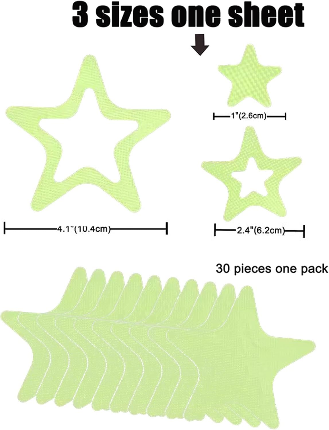 Star Bathtub Non-Slip Stickers,Non-Slip Bathtub Stickers,30X Waterproof Cartoon Five-Pointed Star Floor Strength Non-Slip Stickers | Waterproof Body Safe Kitchen Floorboats, Ladders and Treads - Blue image number 6