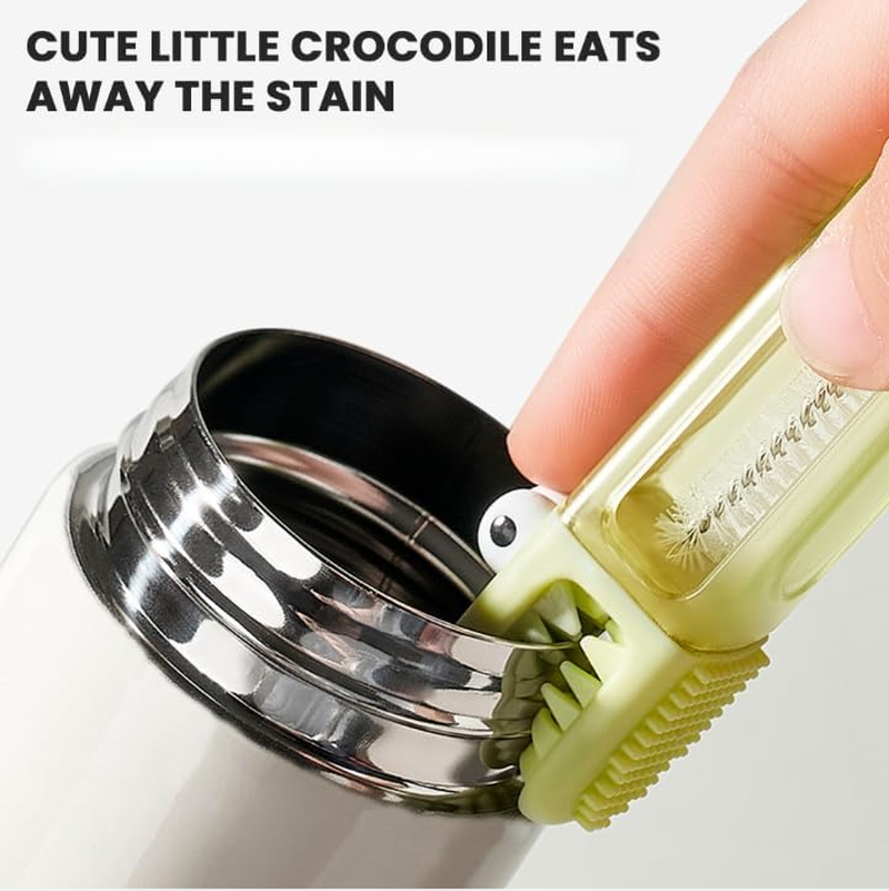 3 in 1 Cup Lid Cleaning Brush, Portable Lid Brush Cleaner for Hard-To-Reach Gaps, Deep Cleaning Tool for Water Bottles and Kitchen (3PCS) image number 2