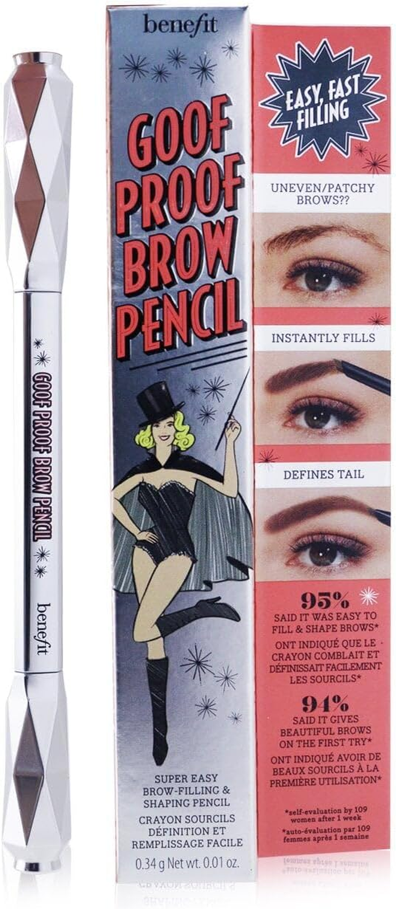 Benefit Goof Proof Brow Pencil - # 3.75 (Warm Medium Brown) 0.34G/0.01Oz image number 5