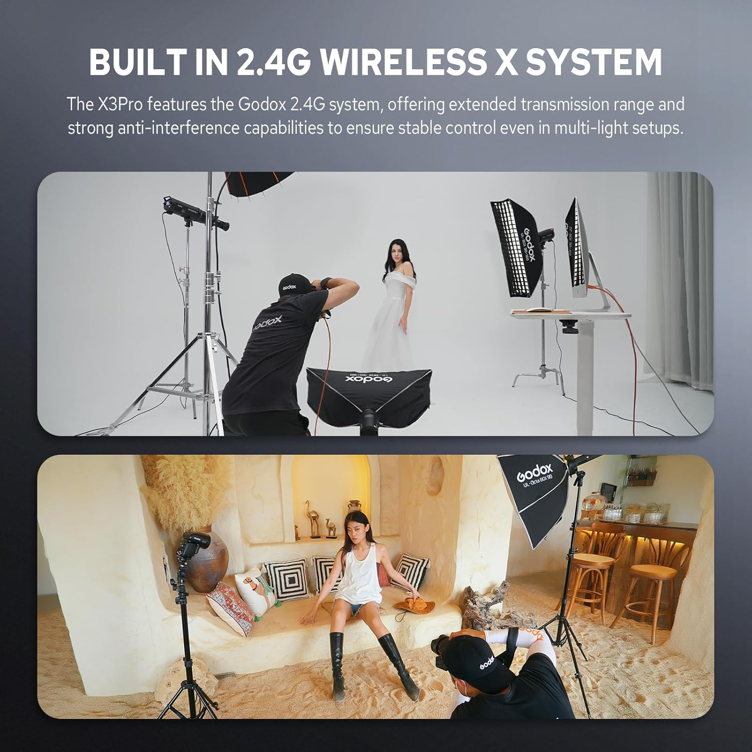 Godox X3 Pro N TTL Wireless Flash Trigger for Nikon Cameras, 2.4" LCD Touch Screen Flash Transmitter W/Built-In Battery, 2.4Ghz Wireless, Bluetooth APP Control, Pro Shooting Mode (X3N Upgraded) image number 5