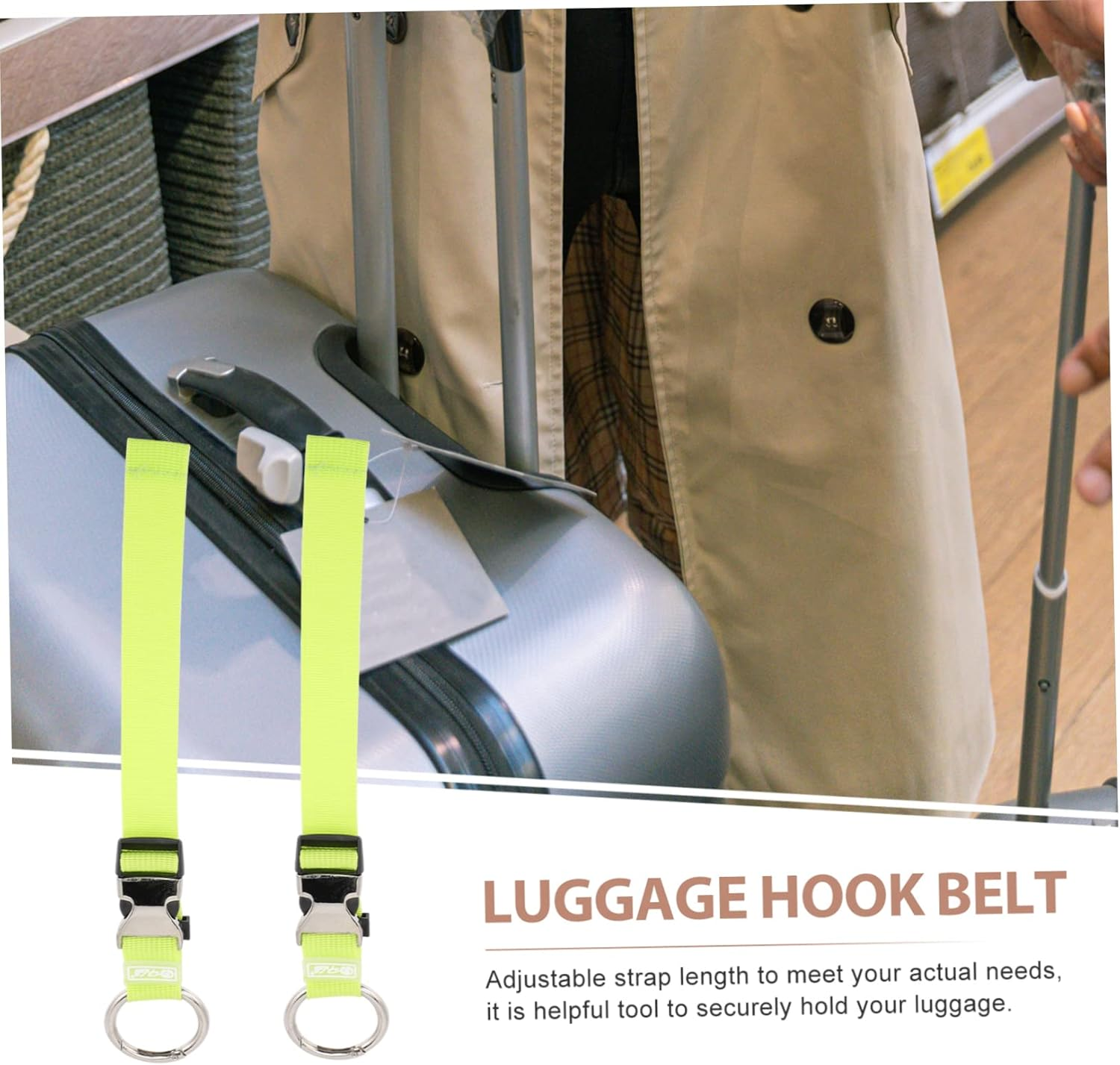 Holibanna 2Pcs Luggage Straps Suitcase Belts Straps for Luggage Bag Travel Bag Cross Buckle image number 5