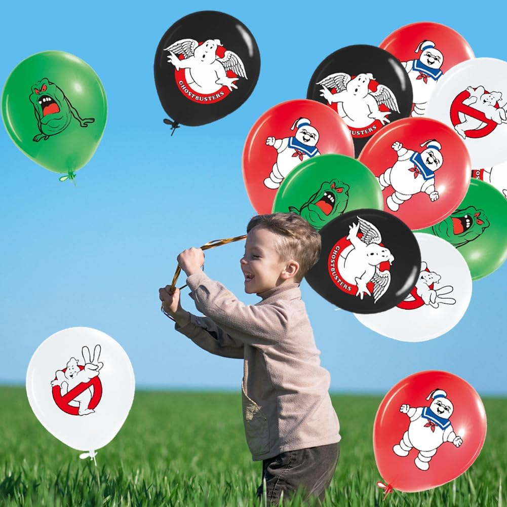 34PCS Ghost Party Balloons Decorations Set,Ghost Birthday Party Supplies,King Banner,Kids Animals Party Decorations Ghost Theme Cake Toppers for Baby Shower, Kids Birthday Party image number 2