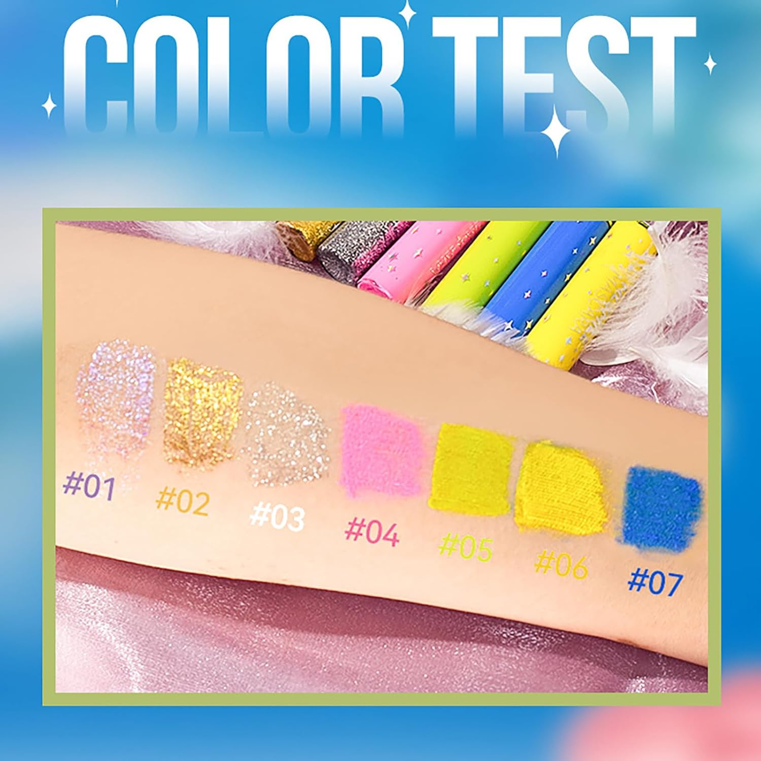 Colored Mascara Sets, Waterproof Colorful Mascara Gift Set, Long Lasting for Eyelash Eye Makeup image number 4