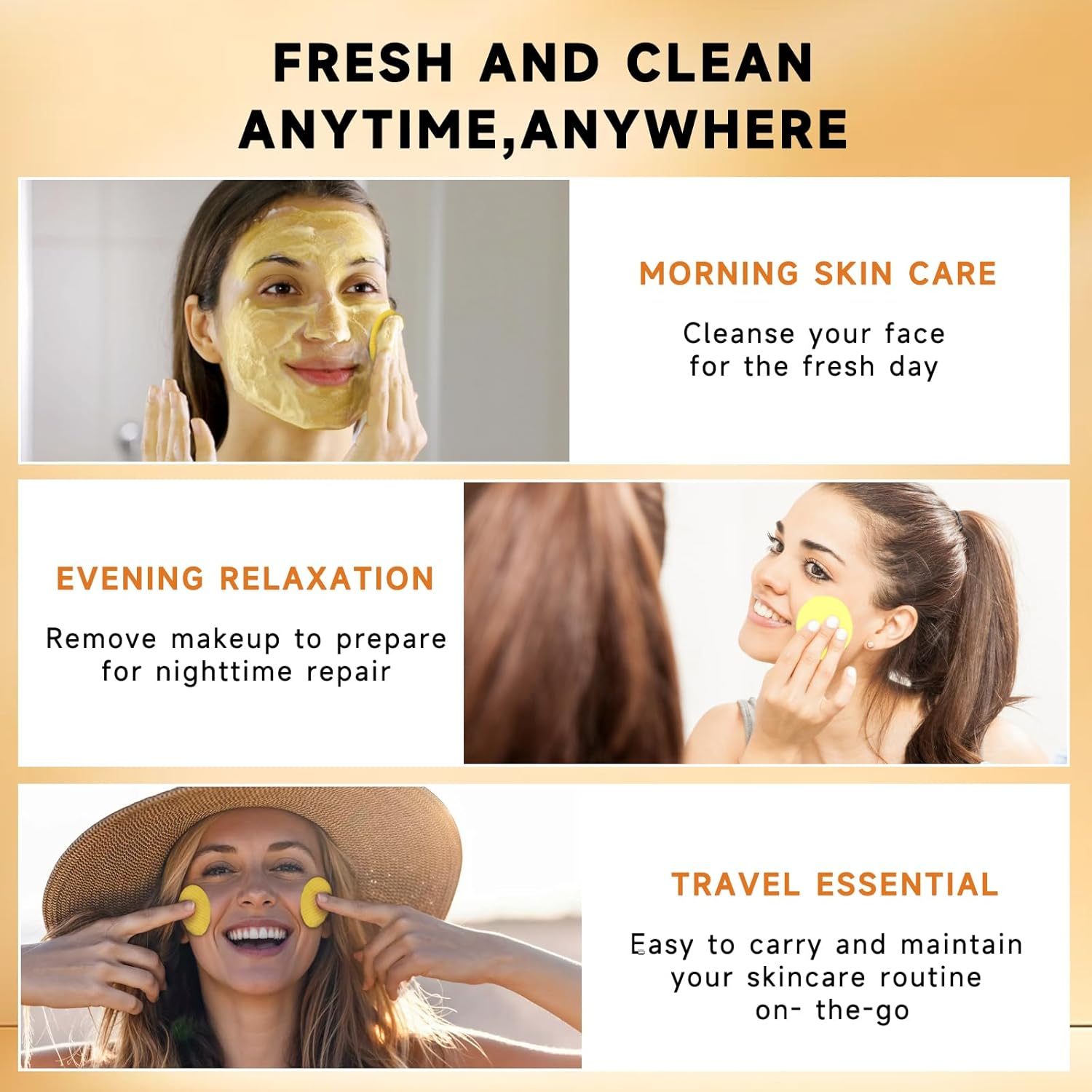 Turmeric Kojic Acid Cleansing Pads, Turmeric Face Scrub Pads Enriched with Kojic Acid, 80PCS image number 2