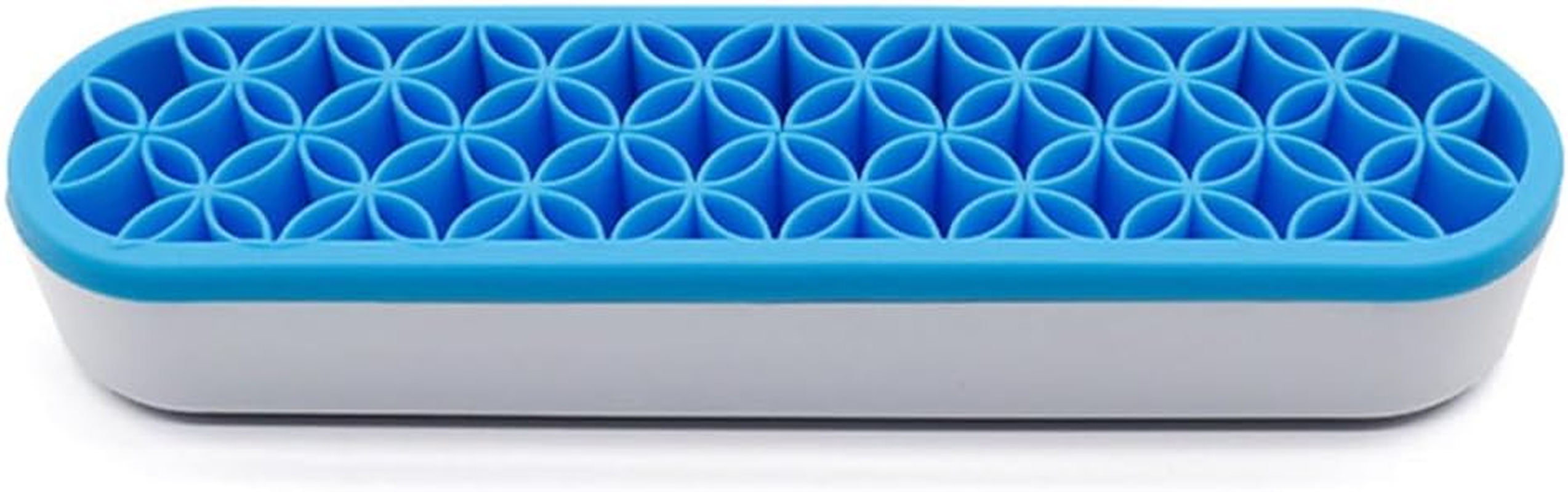 AIMALL Silicone Cosmetic Brush Holder, Desktop Makeup Organizer, Easy-Clean Detachable Design, Space-Saving Beauty Tool Storage, Dimensions 8.27X1.97X1.38 Inches