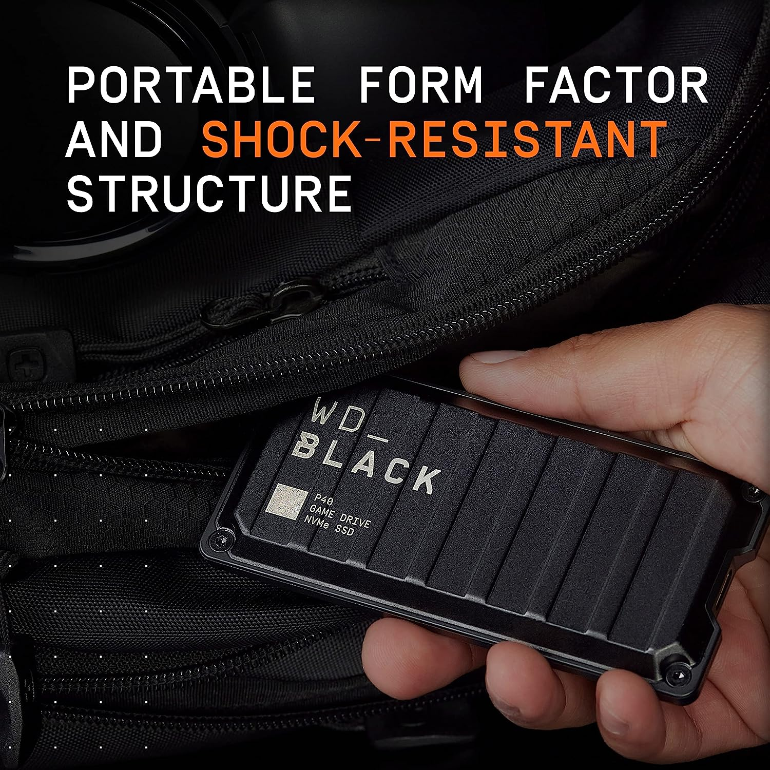 Western Digital 2TB P40 Game Drive SSD - up to 2,000Mb/S, RGB Lighting, Portable External Solid State Drive, Compatible with Playstation, Xbox, PC, & Mac - WDBAWY0020BBK-WESN image number 3