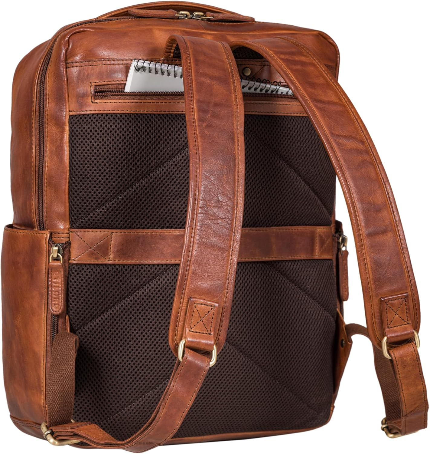 STILORD 'Guido' Unique Leather Backpack Vintage Laptop Backpack 15.6 Inch Work Backpack Men DIN A4 Folder Daypack Women'S Genuine Leather image number 3