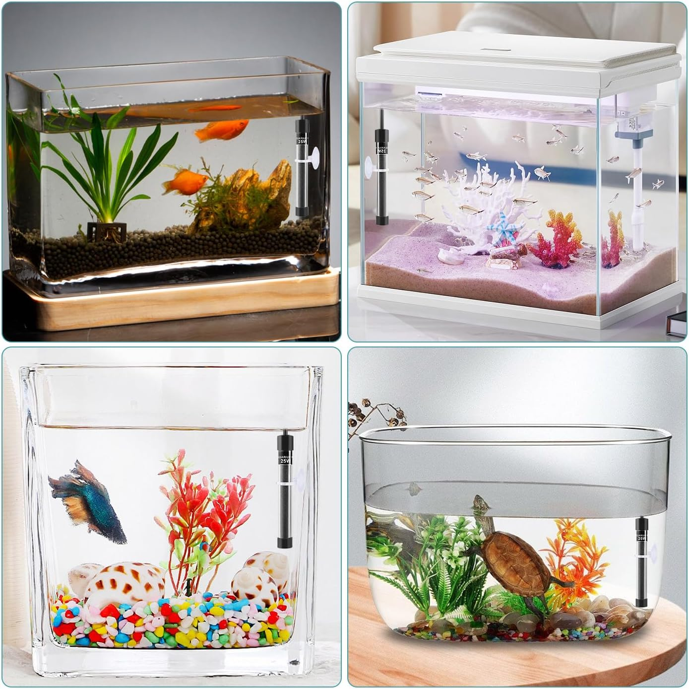 PYPABL 10W Super Mini USB Aquarium Heater, Small Adjustable Heater for Small Fish Tank 1-10L, with External Controller, Betta Heater for Fish Bowls