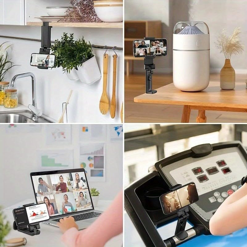 Phone Holder, 360&deg; Rotation Travel Mount Clip, Portable Foldable Airplane Essentials Phone Holder for Tray Table, Travel Airplane Essentials for Women and Men and Toddlers image number 6