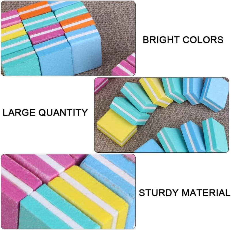 Beaupretty 10Pcs Small Square Sanding Block Nail Buffers Nail Sanding Polisher Polish Block Four Sided Nail File Mini Nail File Toe Nail Buffer Nail Rasp Baby Care Polishing File image number 5