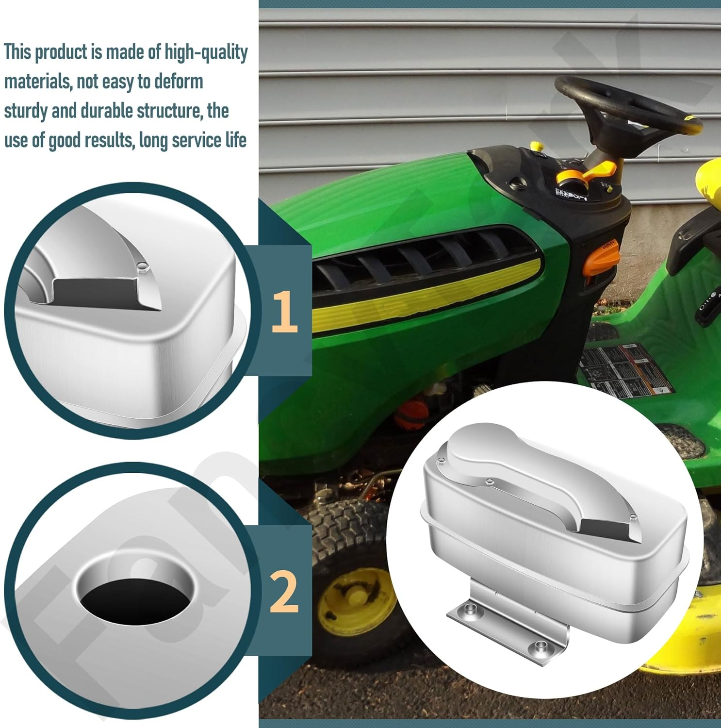 532188655 Muffler Compatible with Husqvarna CT153, CT154, CTH194, CTH2038, LTH2038, LTH171, LT154 Lawn Mower image number 2