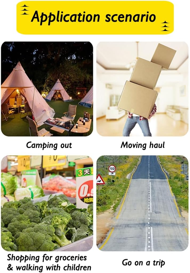 200L Foldable Garden Trolley Wagon Cart Outdoor Camping Beach Trailer with Brakes (White) image number 1