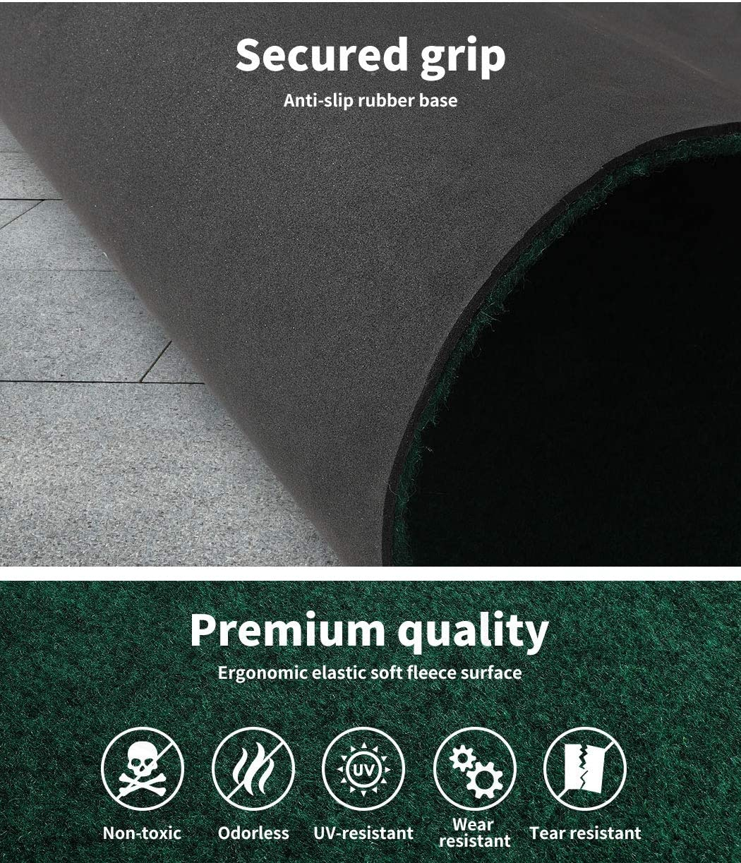 Centra 3M Golf Putting Mat Sets Practice Training Indoor Outdoor Green with 3 Golf Balls 1 Putter, Garden Home Golf Portable Slope Non-Skid Hitting Mats Set for Backyard Driving image number 4