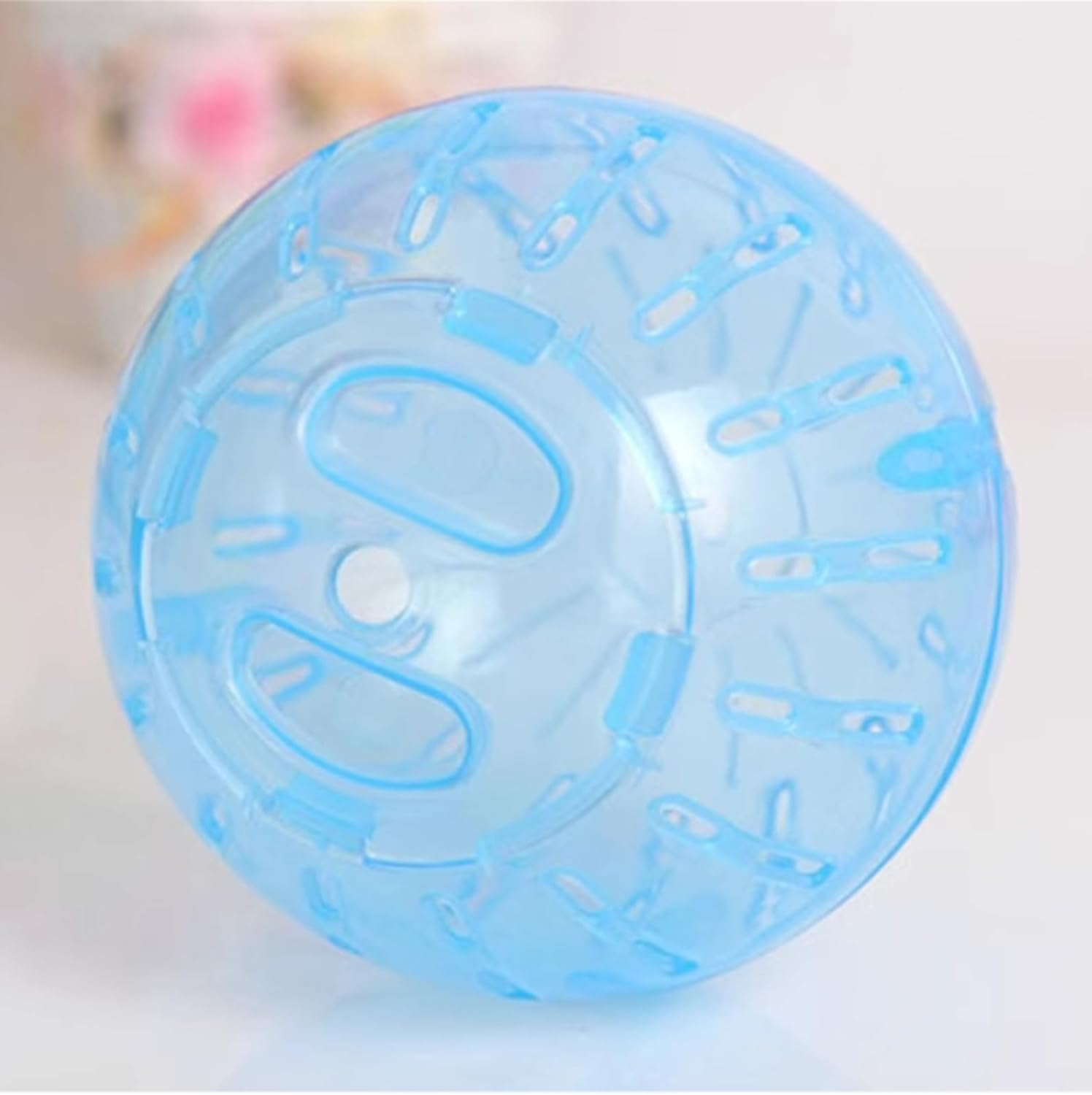 Hamster Ball 10Cm 12Cm, Plastic Transparent Hamster Running Balls, Hamster Exercise Ball, Small Jogging Balls, Running Wheel for Relieves Boredom and Increases Activity Small Animals Pet (10 Cm)