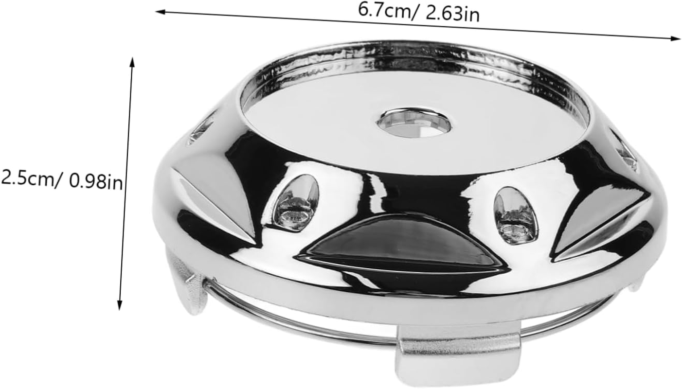Happyyami 4Pcs 68Mm Silver Auto Wheel Hub Center Caps Car Rim Center Caps Replacement for Vehicle Wheels