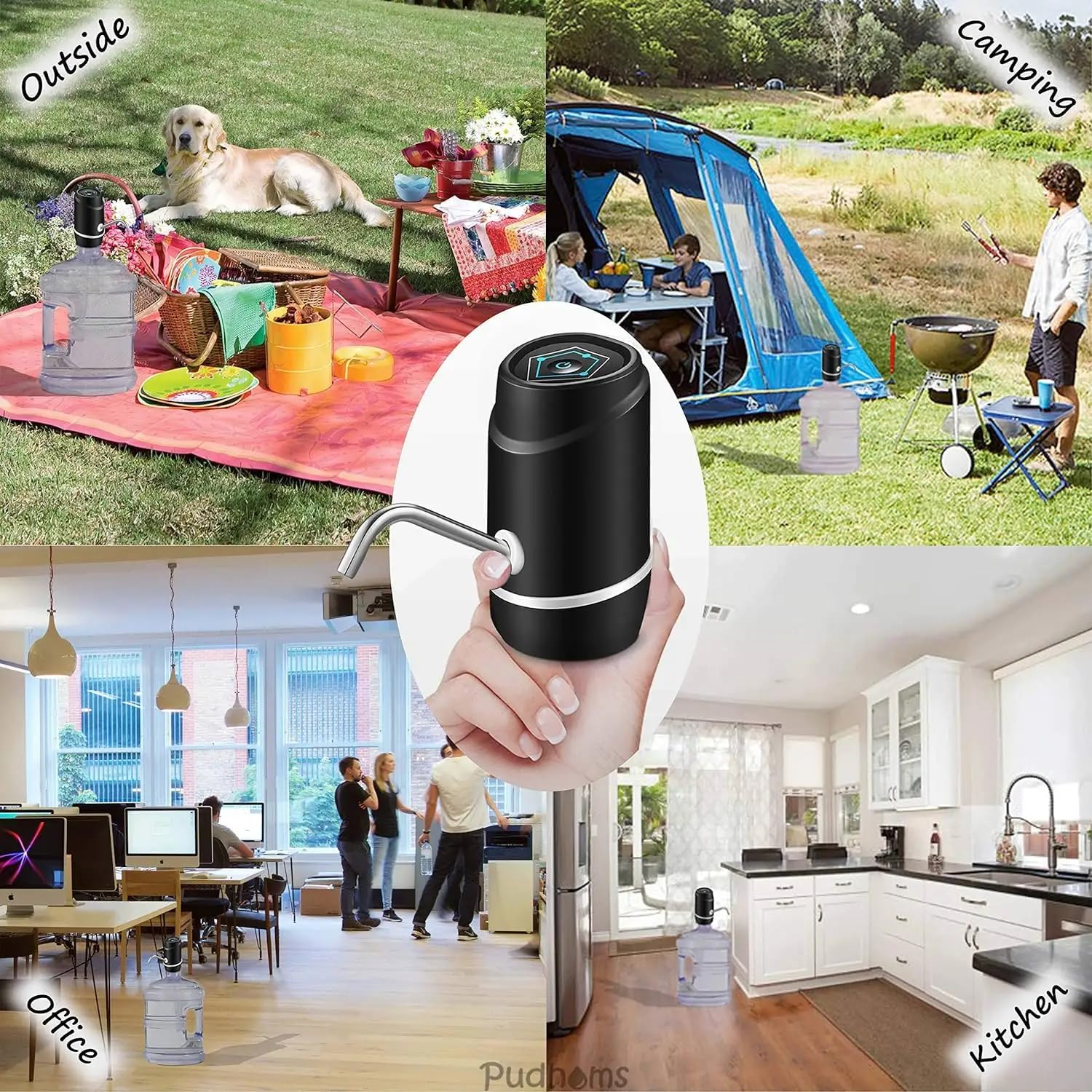 Rabaab & Co - Portable Water Dispenser &ndash; USB Rechargeable, Rechargeable Portable Water Dispenser Pump &ndash; Fast & Efficient Water Dispensing, Ideal for 5 Gallon Bottles image number 6