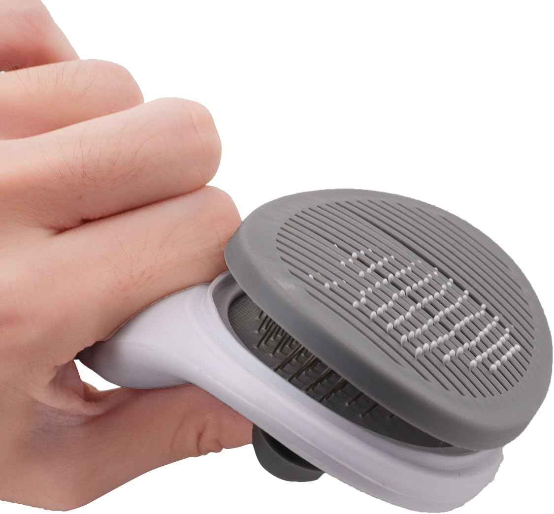 CENPEK Cat Grooming Brush with Release Button, Self Cleaning Slicker Brush for Shedding, Pet Massage Tool for Short or Long Hair Cats image number 2