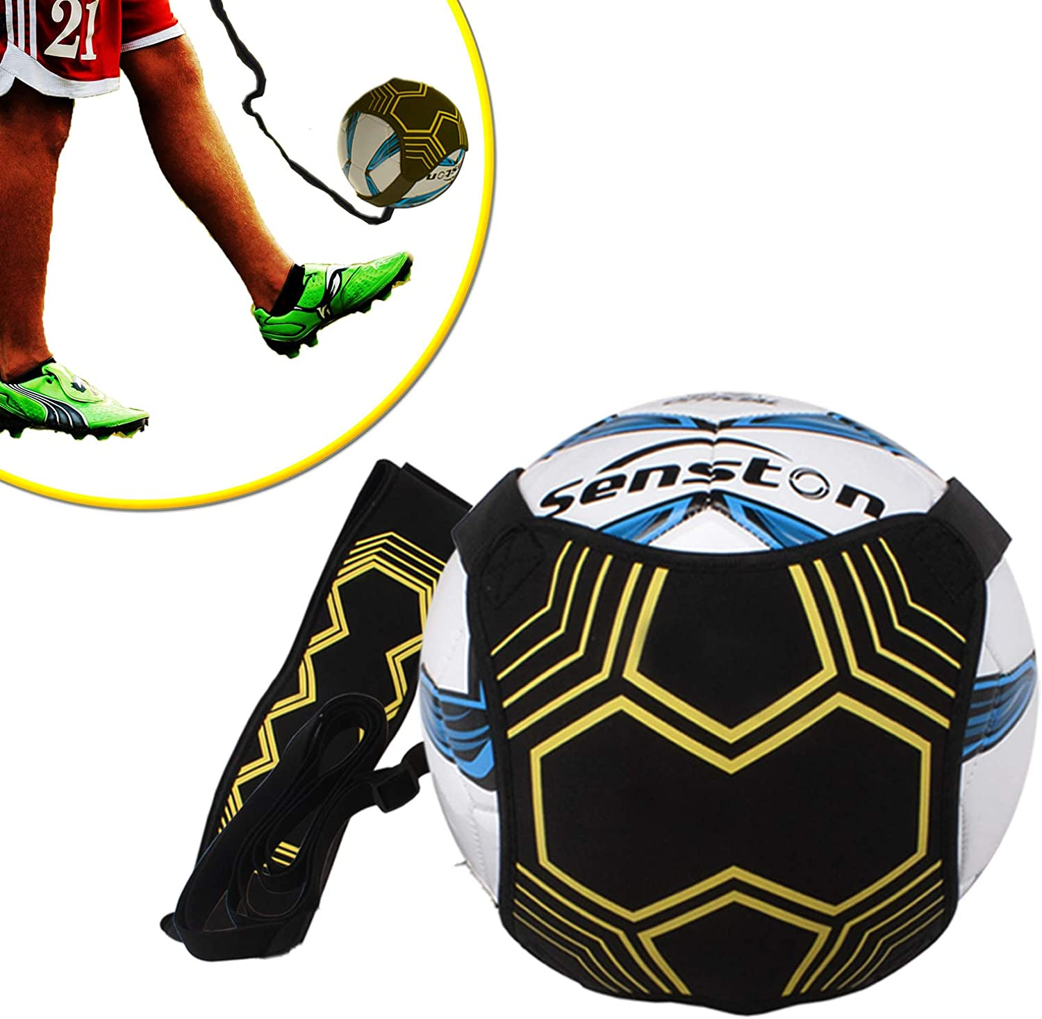 Senston Football Kick Trainer, Football Kick Throw Practice Training for Beginner with Adjustable Black Waist Belt image number 5