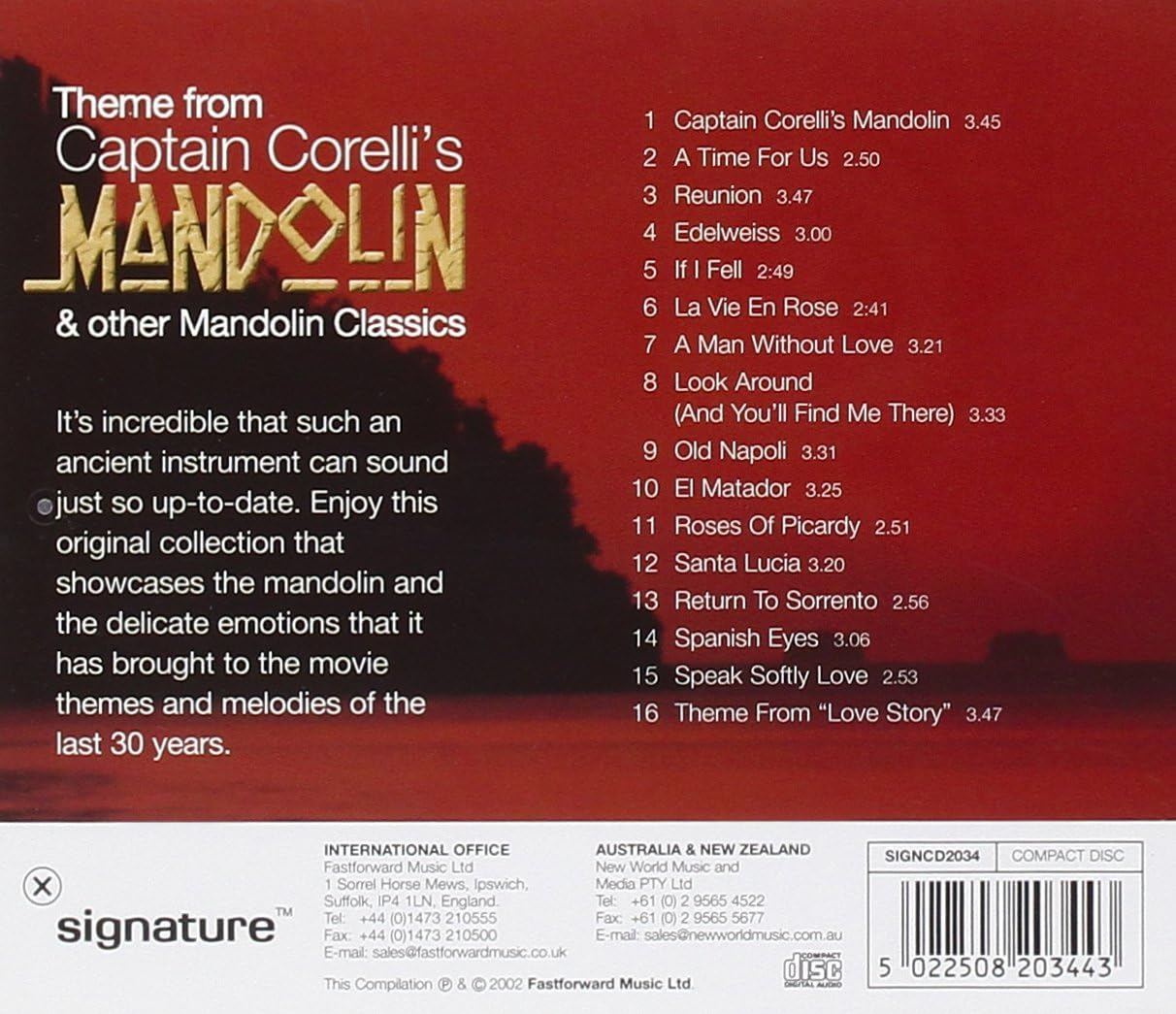 Theme from Captain Corelli'S Mandolin & Other Mandolin Classics (Original Soundtrack)