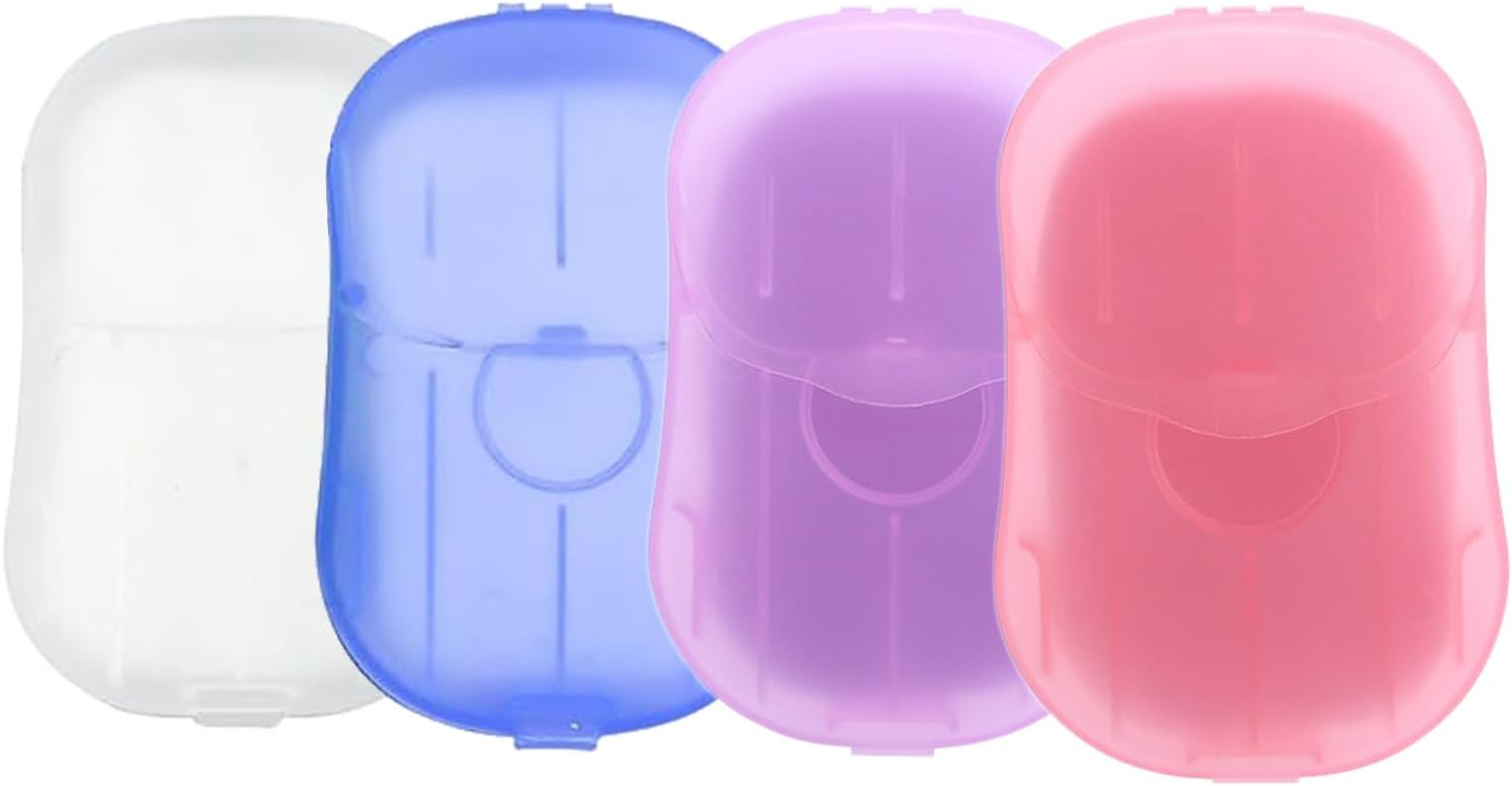 GIBENUO 4 Boxes (200 Sheets) Hand Washing Soap Sheets for Outdoor Travel,Portable Hiking Washing Hand Paper Soap for Travel, Party, School, Camping image number 1