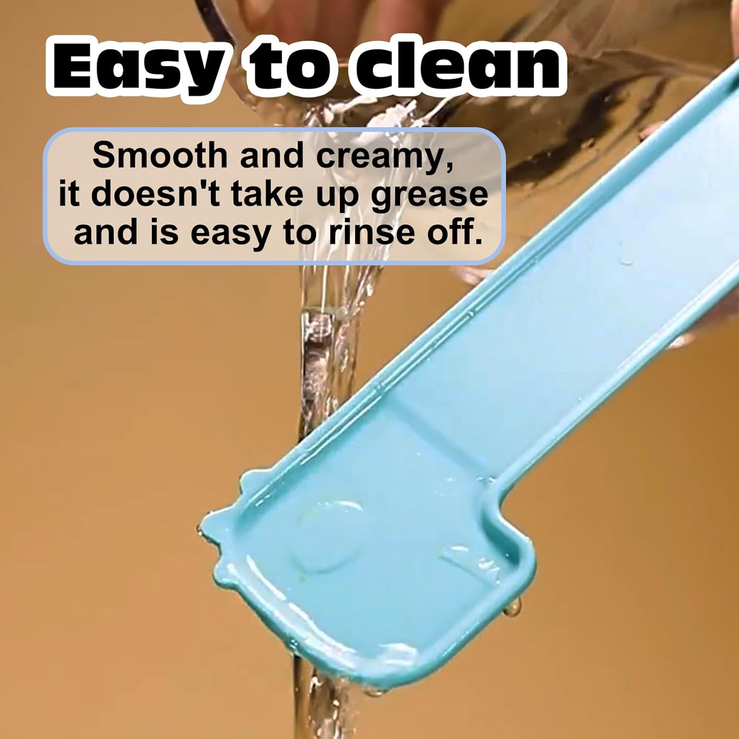 KASESSS Pack of 4 Spoons for Cat Treat, Cute Cat Strip Feeding Spoon, Plastic Cat Treat Dispenser Spoon, Cat Feed Strip Squeeze Spoon, Cat Stripes Happy Spoon (Yellow, Blue) image number 1