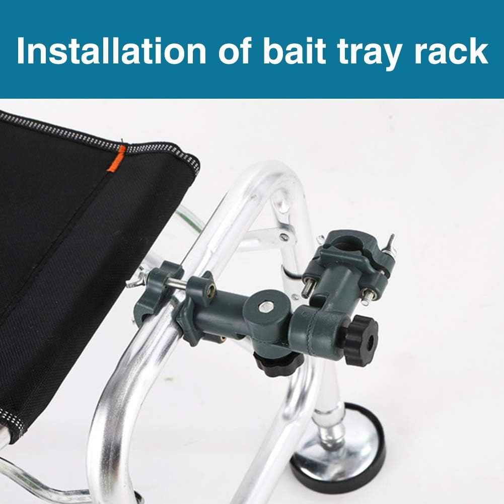 Faddare Fishing Chair Umbrella Stand Bracket, 360 Degree Rotation Adjustable Fishing Rod Holder, Chair Stand Lures Dish/Flashlight Holder, Fishing Pole Bracket Connect image number 2
