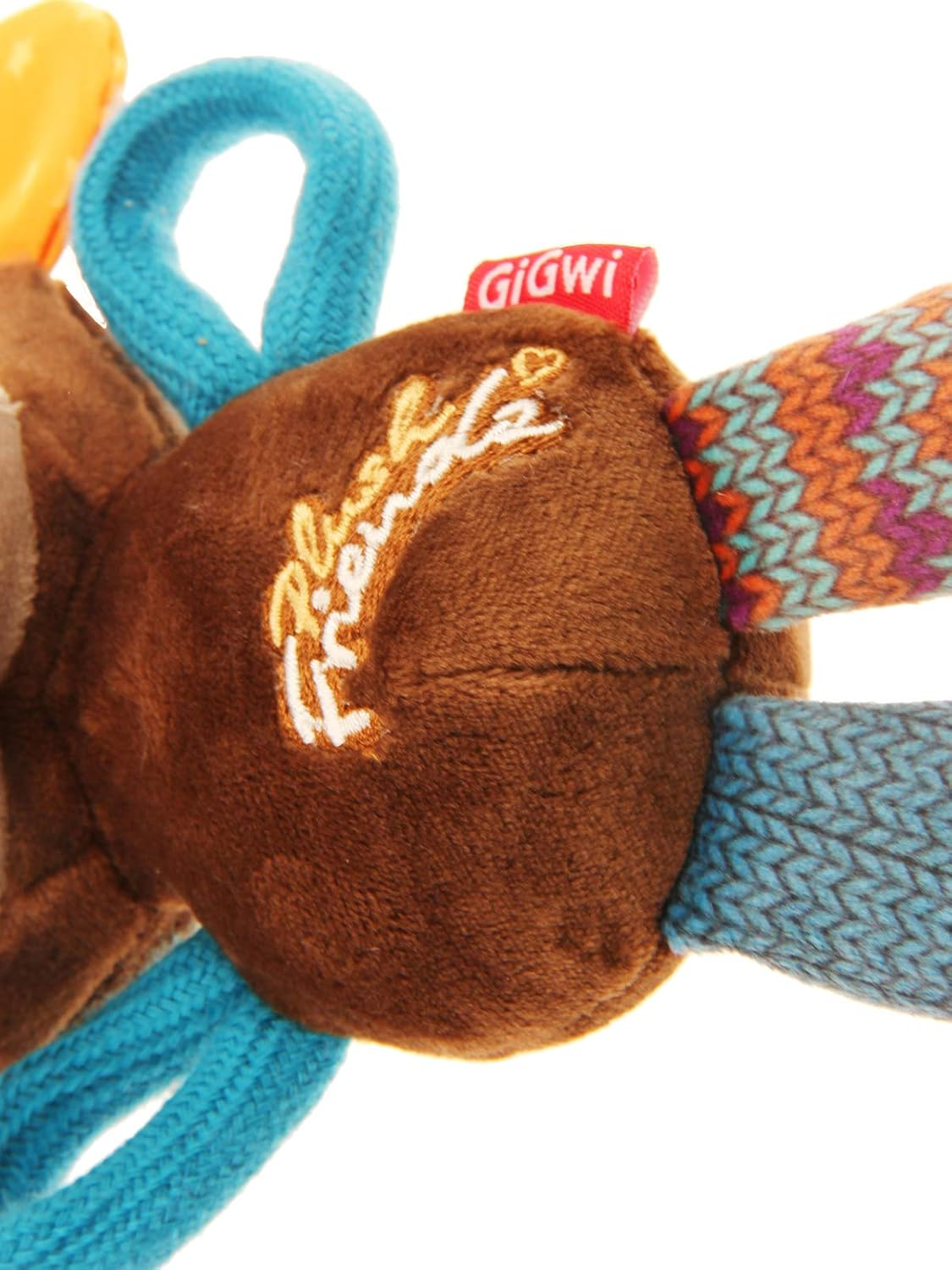Gigwi Squeaker Monkey Dog Toy, Multicolour image number 2