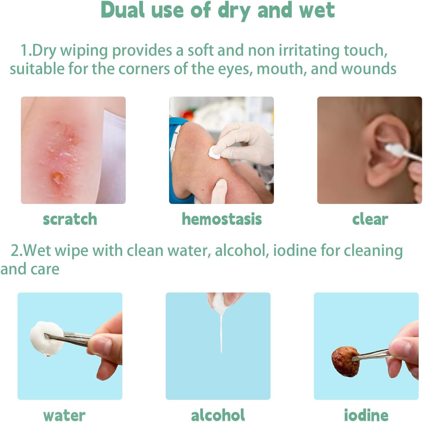 Cotton Balls Sterile &ndash; Gentle and 100% Pure Cotton, Ideal for Makeup and Sensitive Skin, Individually Packaged (120 Count) image number 4