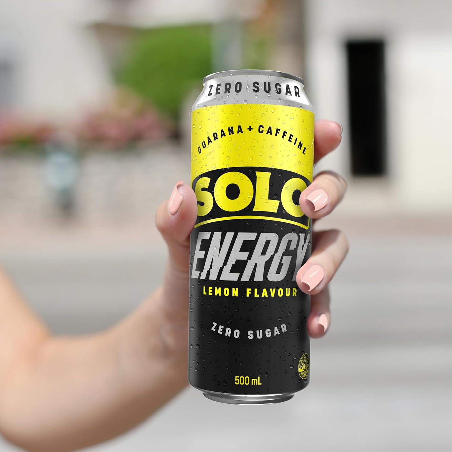Solo Energy Zero Sugar Lemon Flavoured Drink Can 500 Ml (Pack of 24)