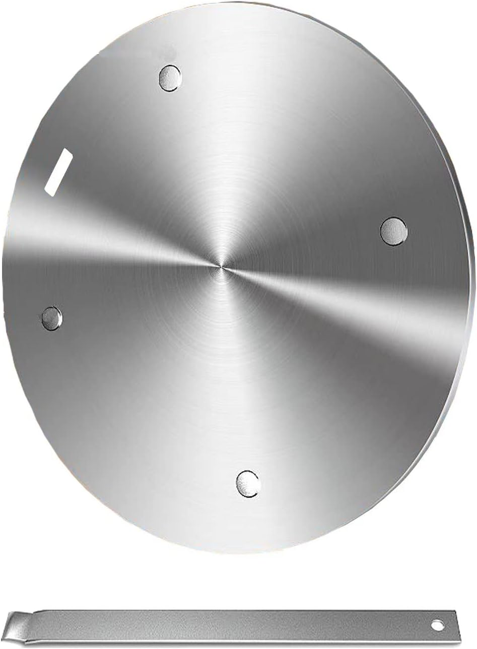 11Inch Heat Diffuser Plate, Grourarty Stainless Steel Cooking Induction Adapter Simmer Plate for Electric Gas Glass Cooktop Hob Ring, Converter with Handle Silver (GR-HDP11-01UK) image number 2