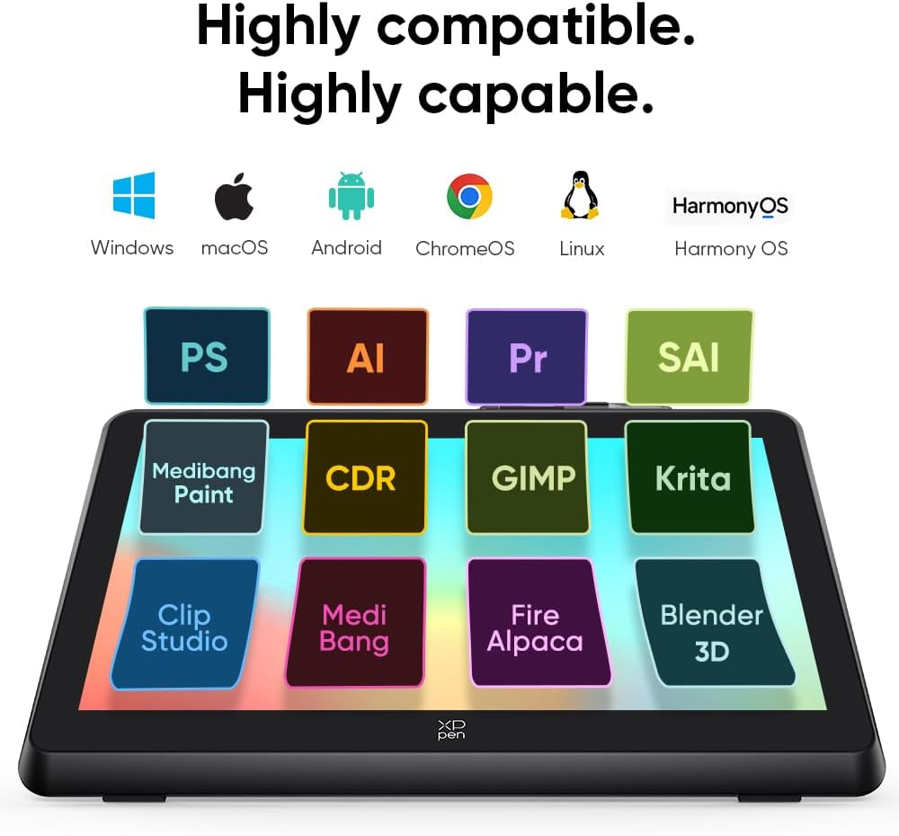 Xppen Artist 22 plus Drawing Display Digital Drawing Monitor Graphic Tablet with Screen 22 Inch image number 6