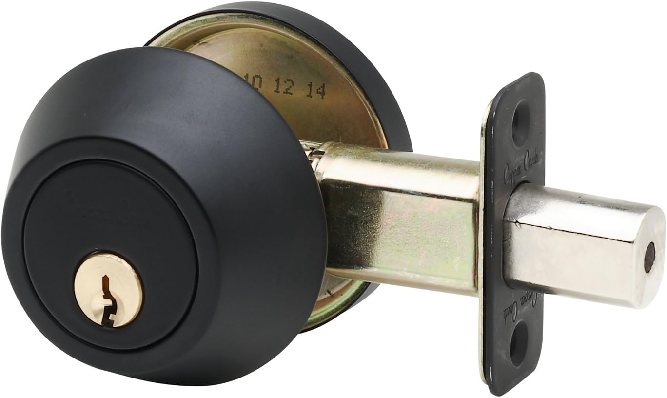 Copper Creek DB2410SS Single Cylinder Deadbolt, Standard Size, Satin Stainless