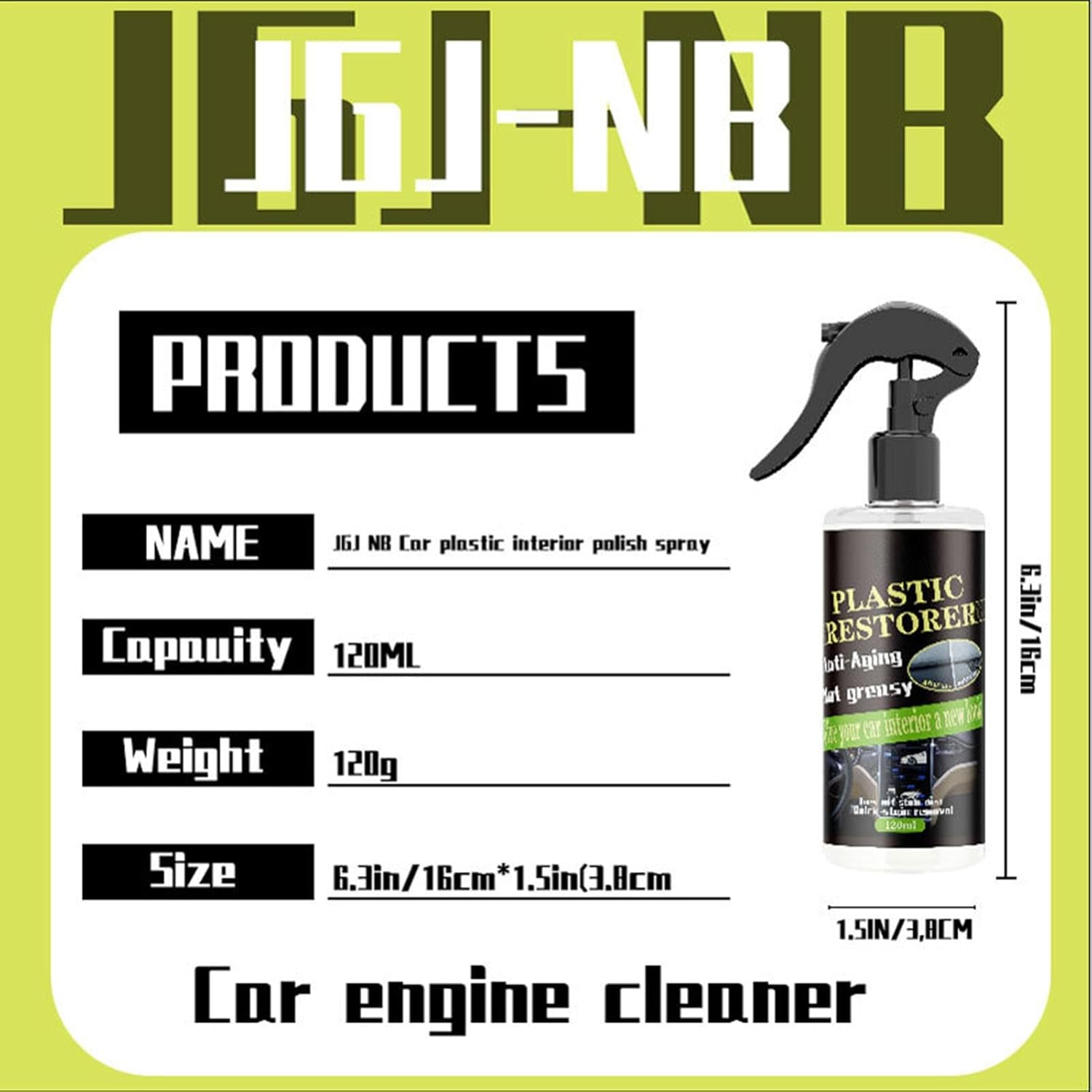 Trim Restorer Automotive | Stain Remover | Trim Restorer Spray Trim Shine Protectant Spray for Automotive Interior image number 4