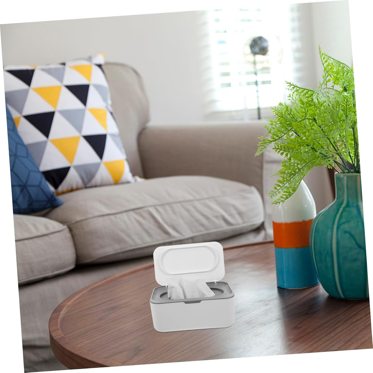 Ciieeo Wet Wipes Box Plastic Container for Wipes Large Capacity for Home Bathroom Use Removable Tissue Box image number 2