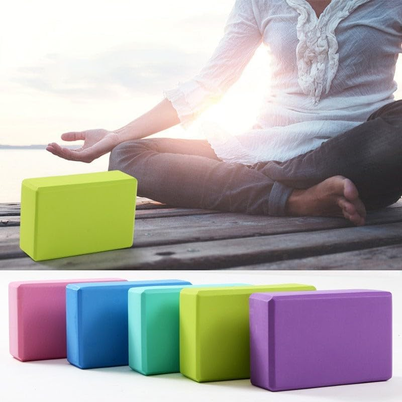 2PCS EVA Yoga Block Brick Foaming Home Exercise Practice Fitness Gym Sport Tool, Versatile Fitness Bricks for Stretching, Strengthening & Balance, Compatible with Yoga & Pilates, Portable and Non-Toxic image number 4