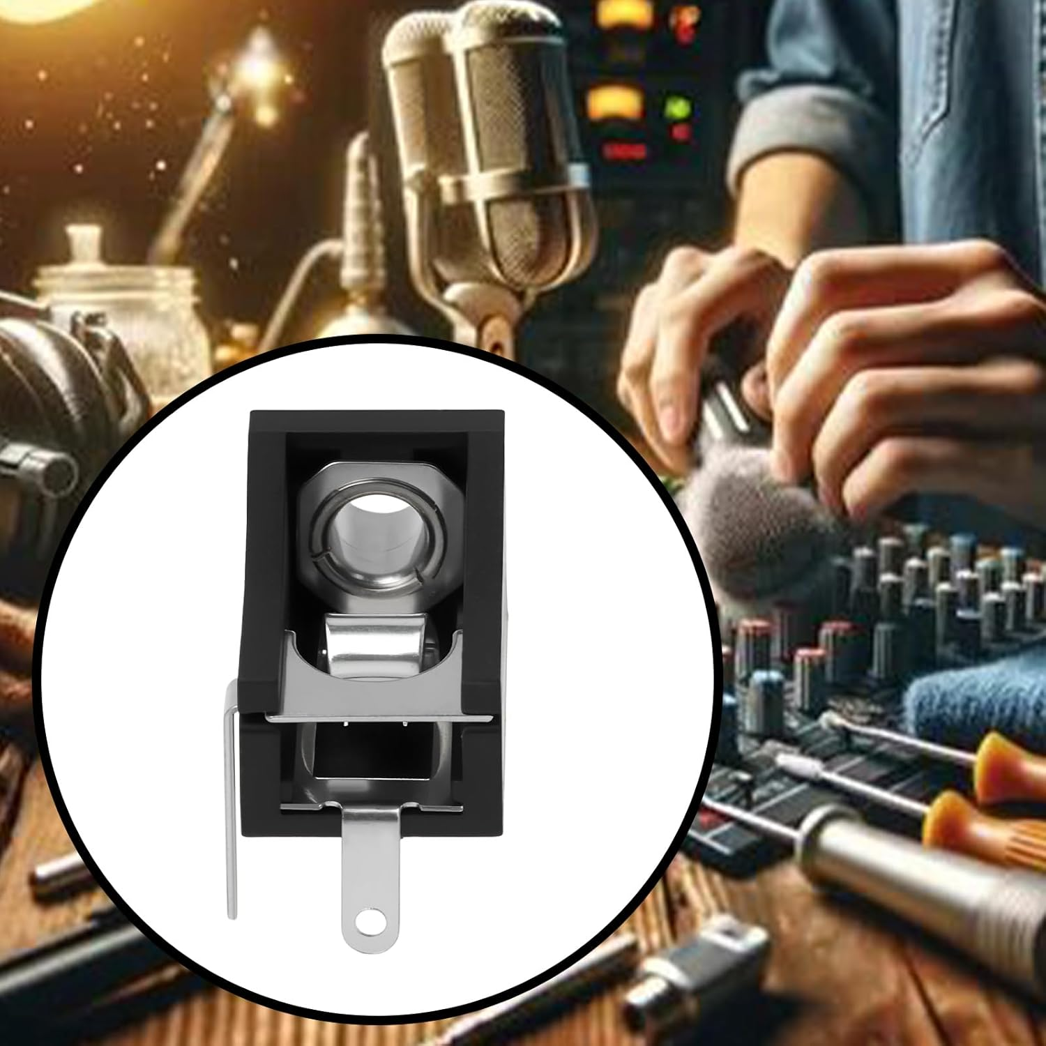 Emagtech 20Pcs 3.5MM 3Pin Female Audio Connector PJ302M Suitable for Audio Equipment Repair DIY Project Industrial and Professional Equipment image number 2