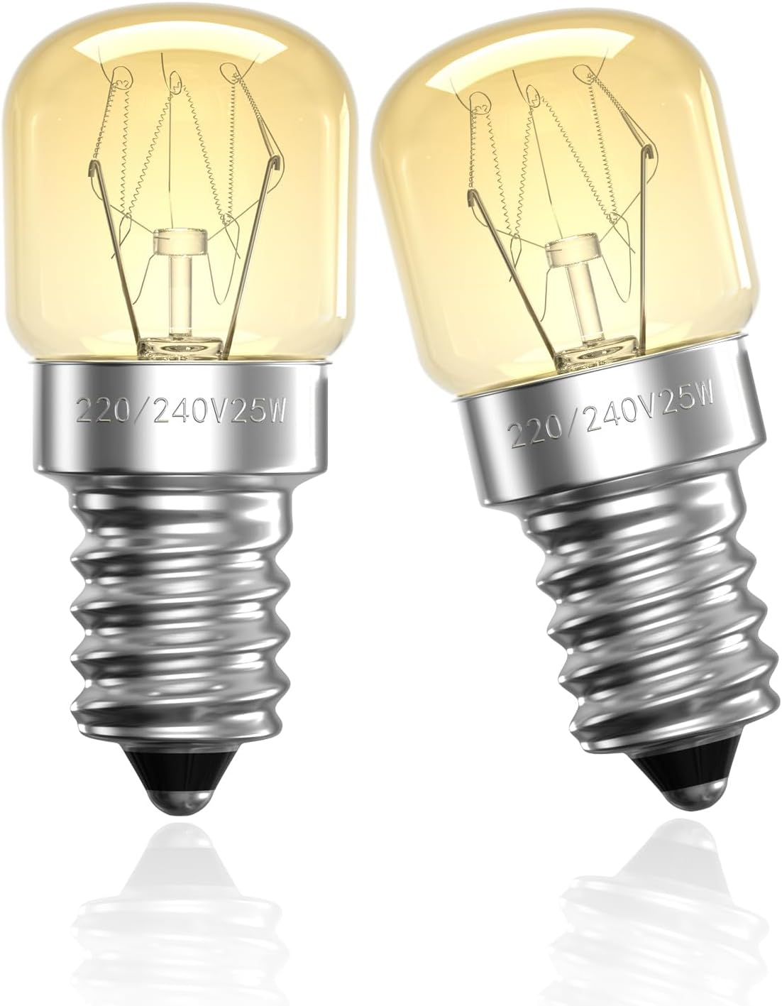 Bonlux 2 Pack 25W Dimmable Salt Lamp Bulbs,E14 Oven Bulbs 300℃ Heat Tolerant SES Incandescent Bulbs 2600K Warm White for Fefrigerator Oven Lamp Salt Lamp Sewing Machines, Small Edison Screw Base image number 6