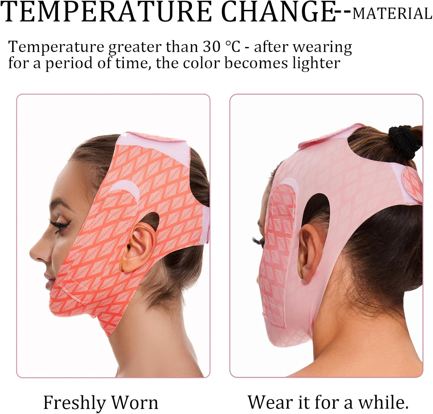 Reusable Double Chin Reducer Strap V Line Lifting Mask Sleeping Jawline, Comfortable Face Slimming Strap for Women, Breathable Face Lifting Tape Facial Slimmer Shape for Tightening Skin, Jaw Exerciser image number 2