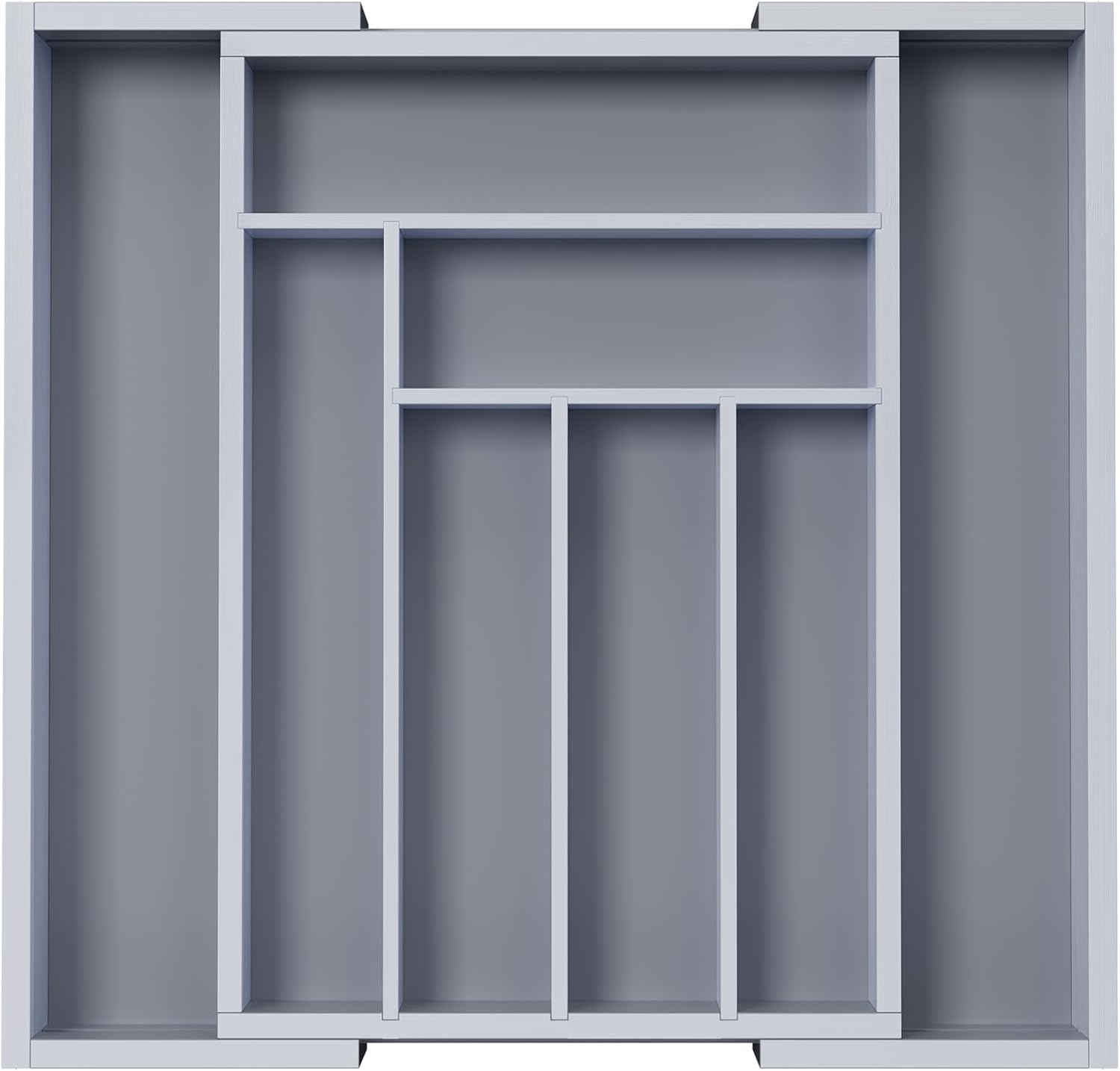 Pipishell Bamboo Silverware Organizer, Expandable Cutlery Tray, Utensil Drawer Organizer in Kitchen for Spoons Forks Knives, Multipurpose Use, Natural, Large