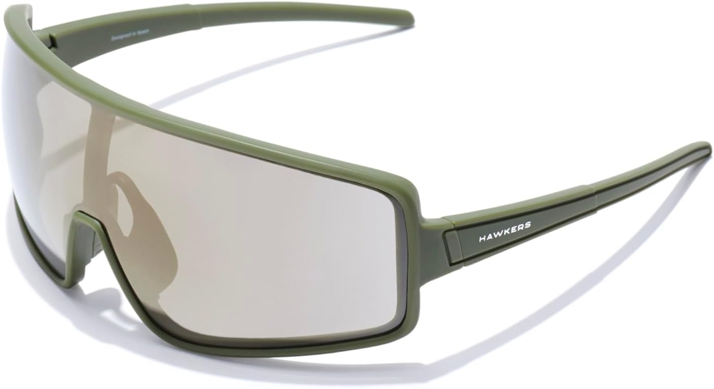 HAWKERS Sunglasses for Men and Women - Protection UV400 - TIGER Model - Mask Sunglasses - Black Dark image number 4