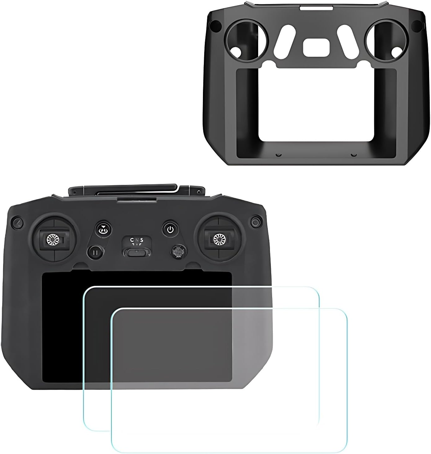 ZWLLKJGS Mini 3 Pro Silicone Protective Case + 9H Screen Protector for Dji Mini 3 Pro/Mavic 3 Cine/Mavic 3 Pro RC Pro Controller, Drone Accessories