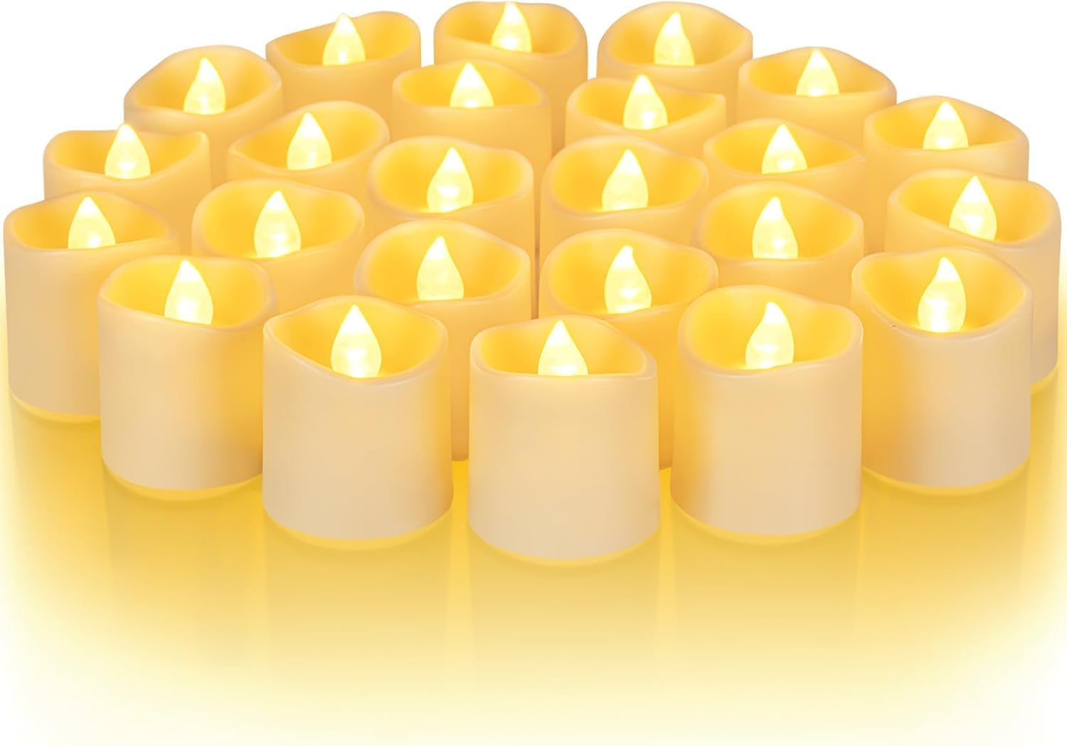 24Pc Flameless Candles Battery Operated, 200+ Hours Flickering Fake Candles Electric LED Candles for Home Decor Electric Candle Tea Lights Table Decorations, Wedding, Aniversary, Halloween, Christmas image number 4