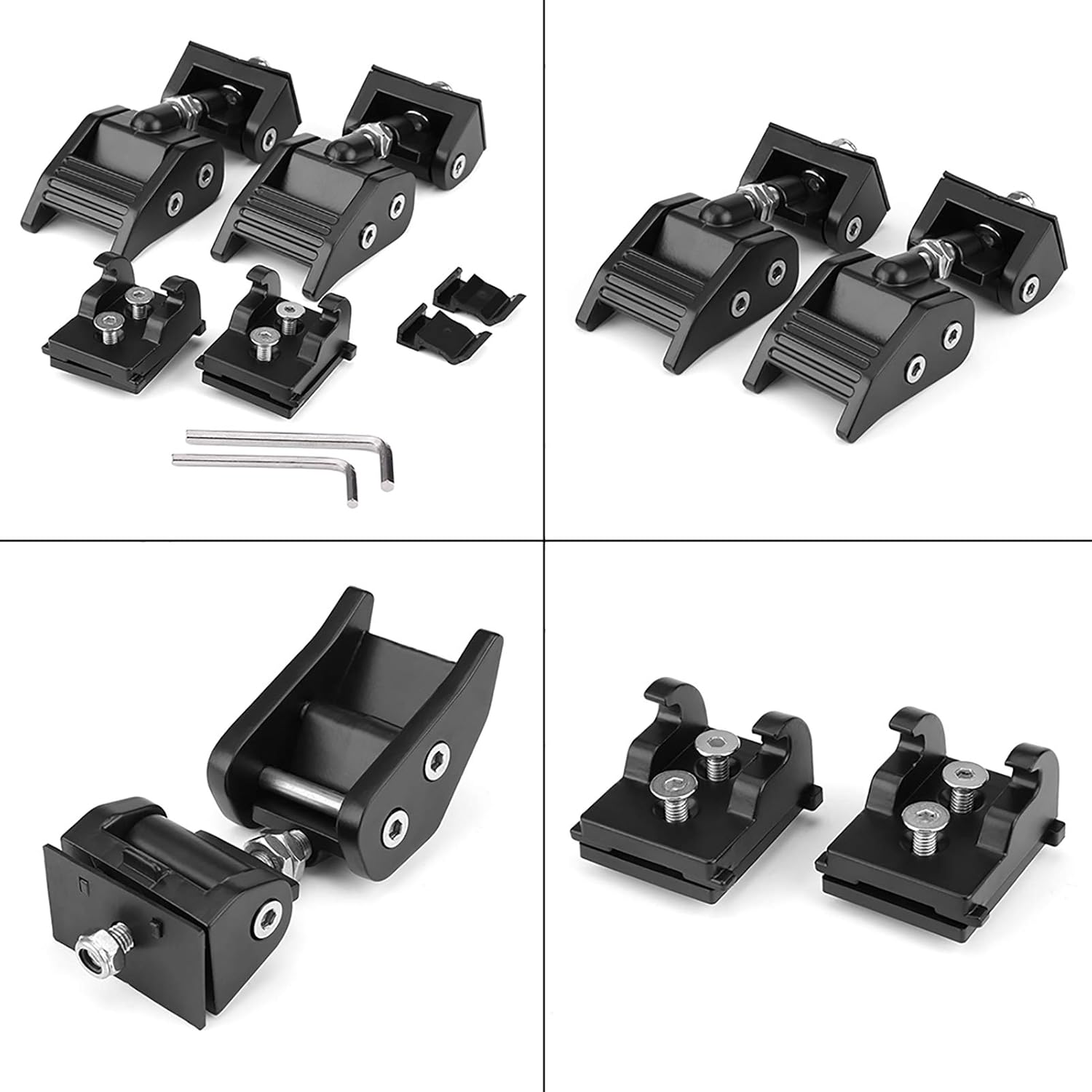 Premium Metal Hood Lock Latch Bracket Buckle Kit Hold down for JK Unlimited 2007-2017, Easy Installation, Firmly Keeps Hood from Flipping Fit for Over, Fit for JK Unlimited image number 4